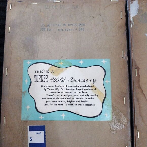 Vintage Turner Wall Accessory Framed Art Set of 2 Pedestal Busts MCM Wall Decor - Picture 8 of 11